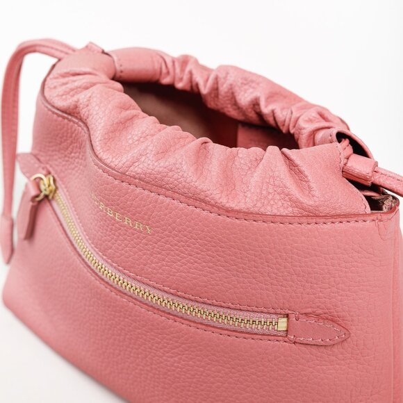 Burberry Pink Leather Drawstring Travel Pouch - Picture 8 of 11